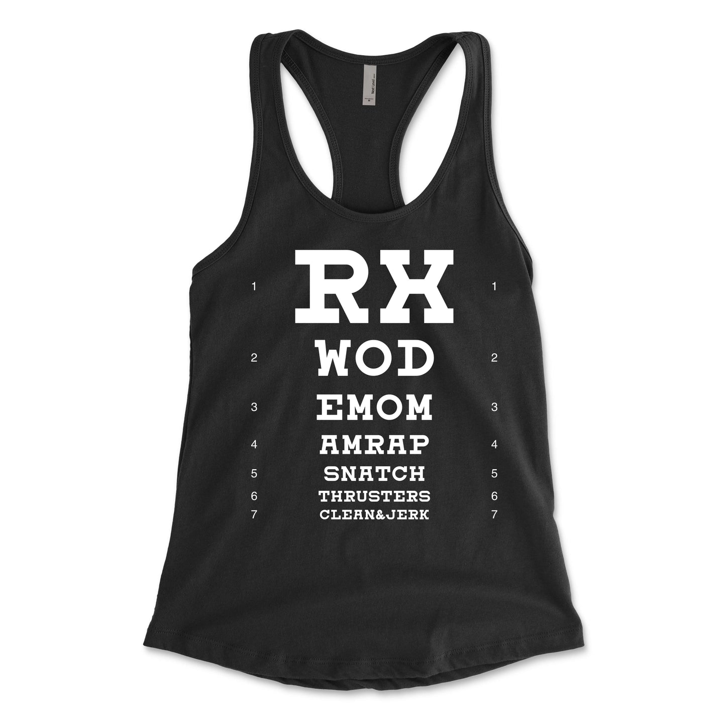 Fitness Eye Chart Women's Racerback