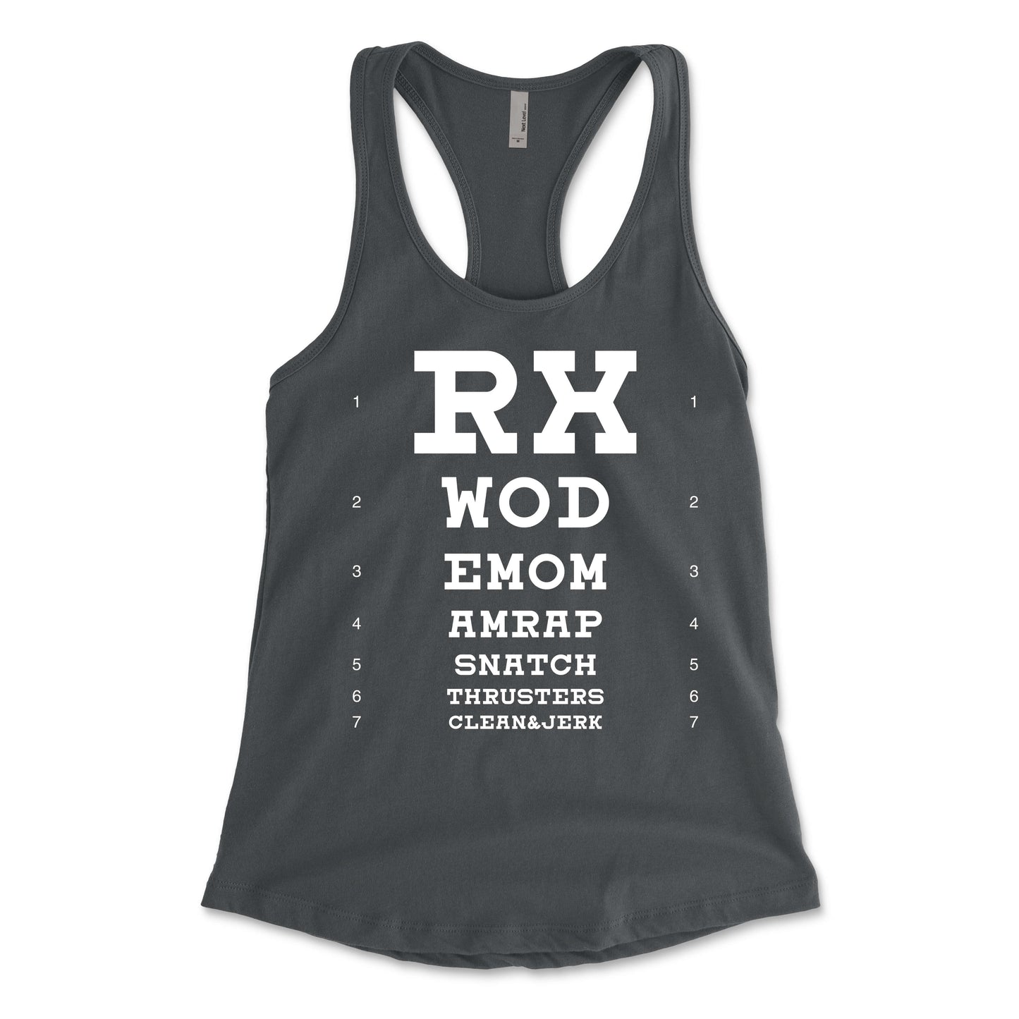 Fitness Eye Chart Women's Racerback