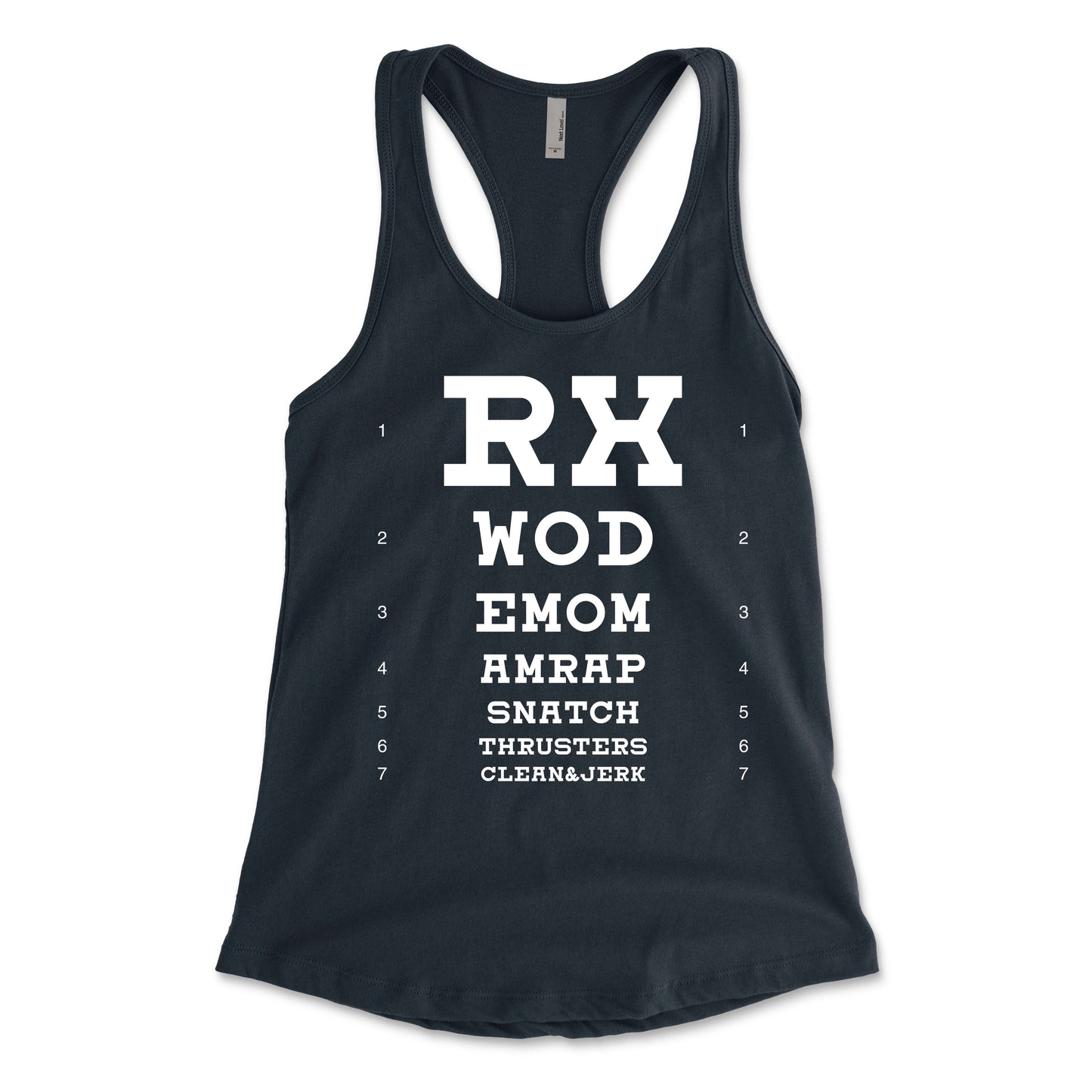 Fitness Eye Chart Women's Racerback