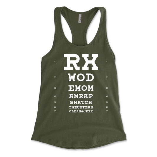 Fitness Eye Chart Women's Racerback
