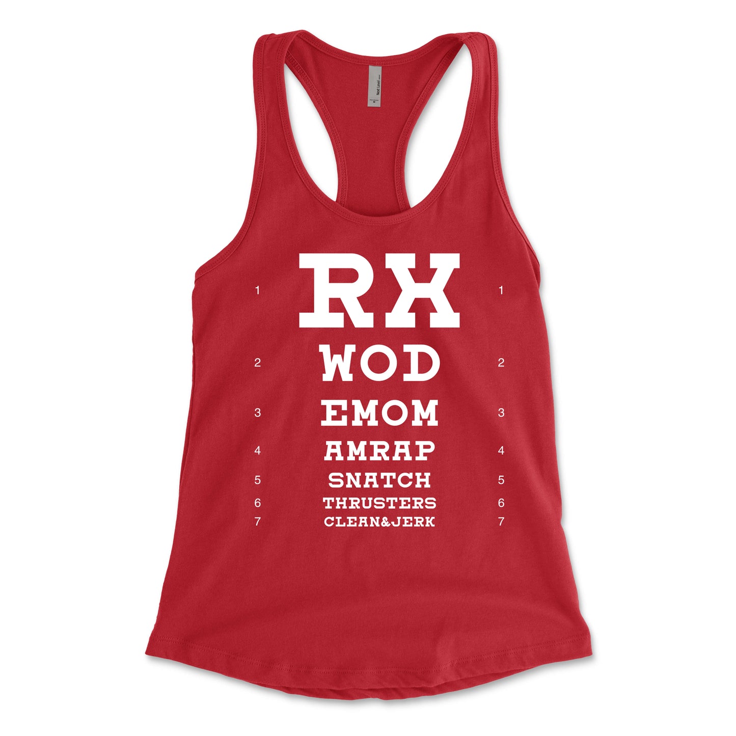 Fitness Eye Chart Women's Racerback