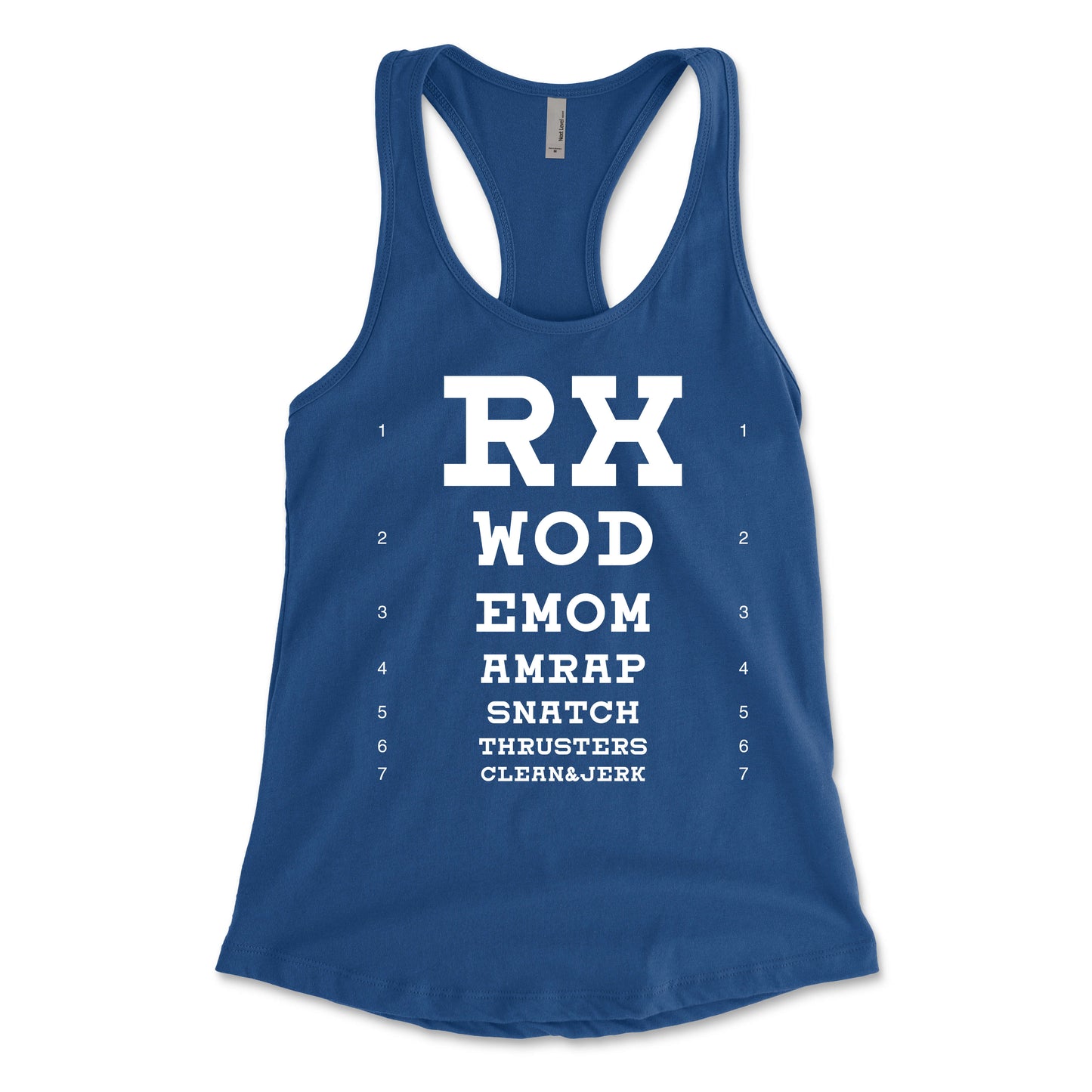 Fitness Eye Chart Women's Racerback