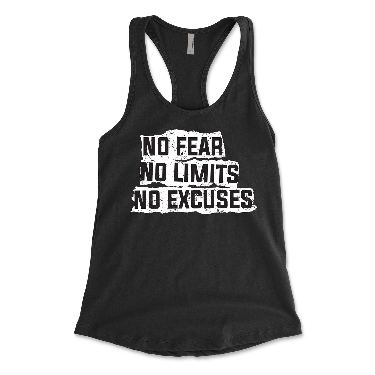 No Fear No Limits No Excuses Women's Racerback