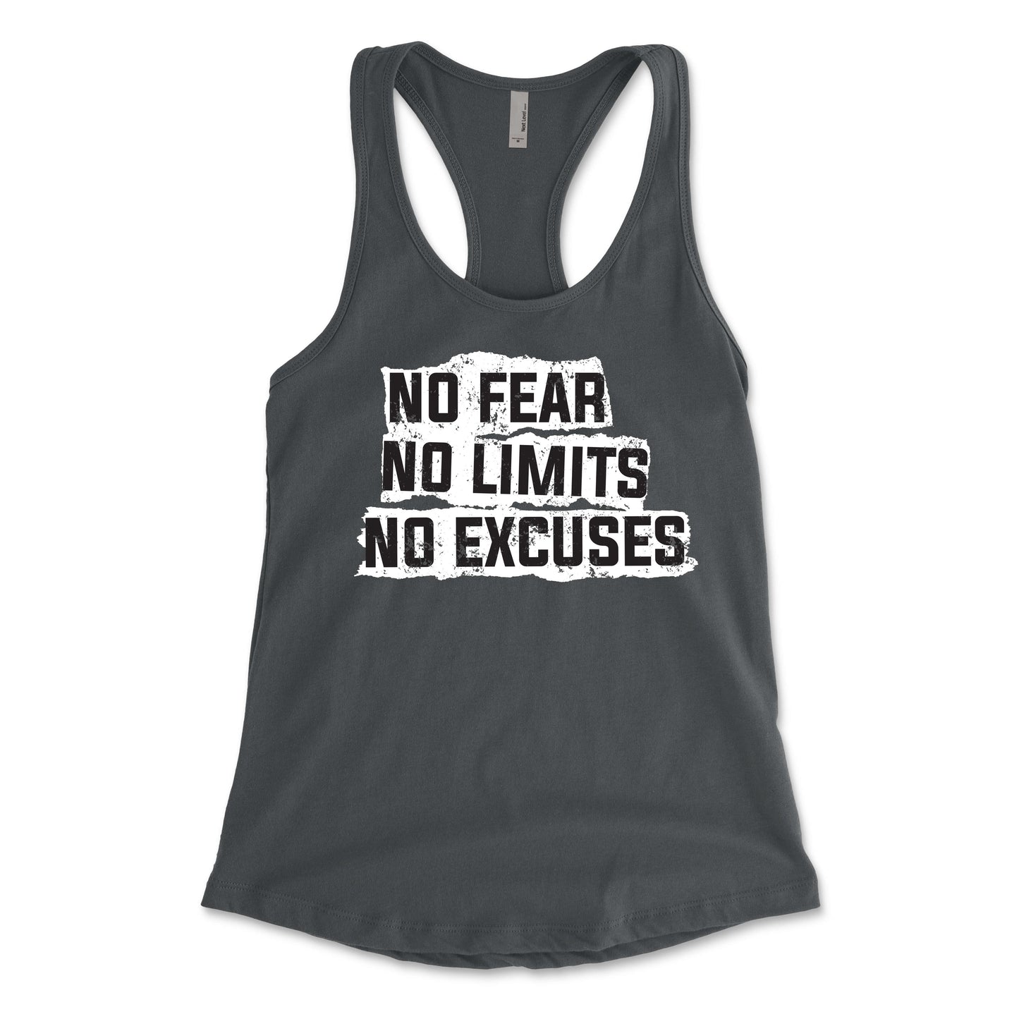 No Fear No Limits No Excuses Women's Racerback