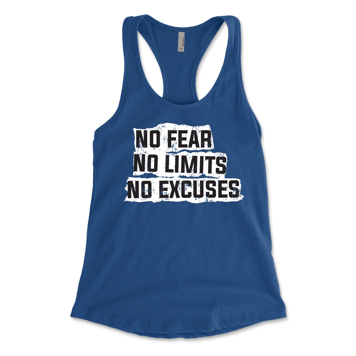 No Fear No Limits No Excuses Women's Racerback