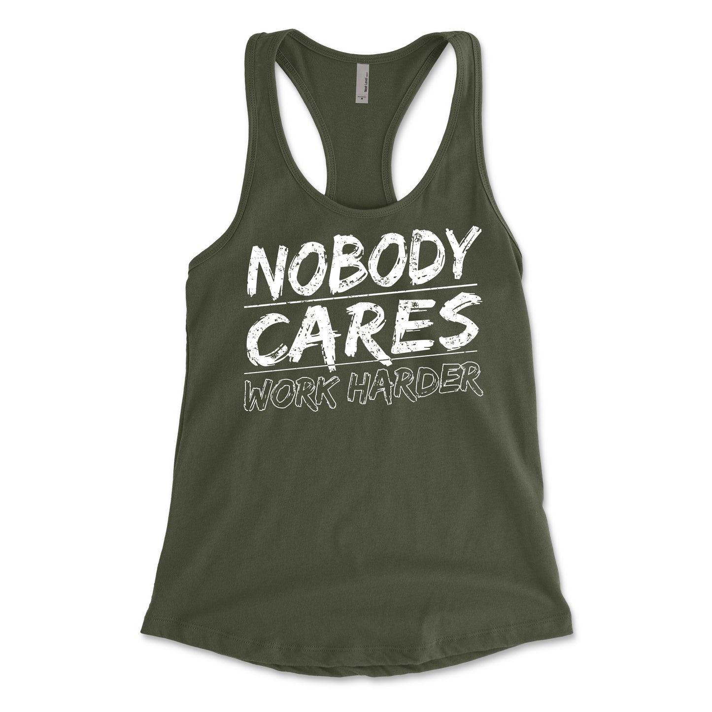 Nobody Cares Work Harder Women's Racerback