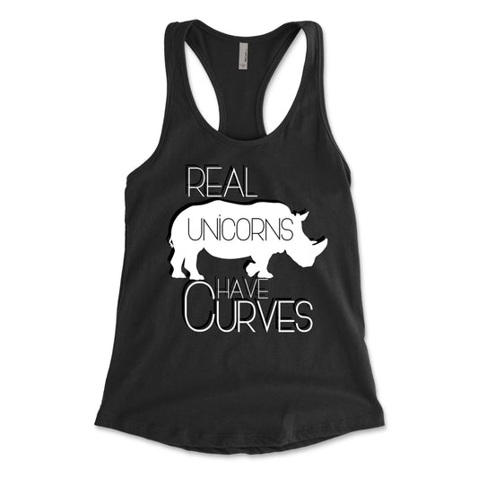 Real Unicorns Have Curves Women's Racerback