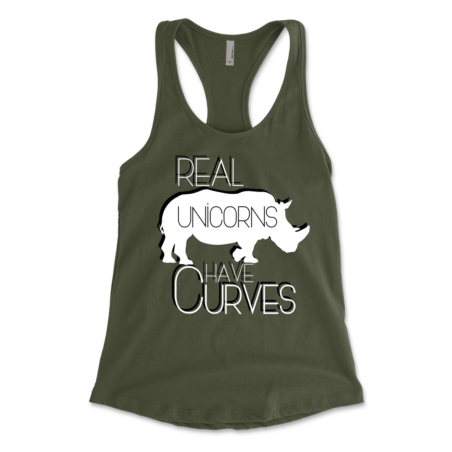 Real Unicorns Have Curves Women's Racerback