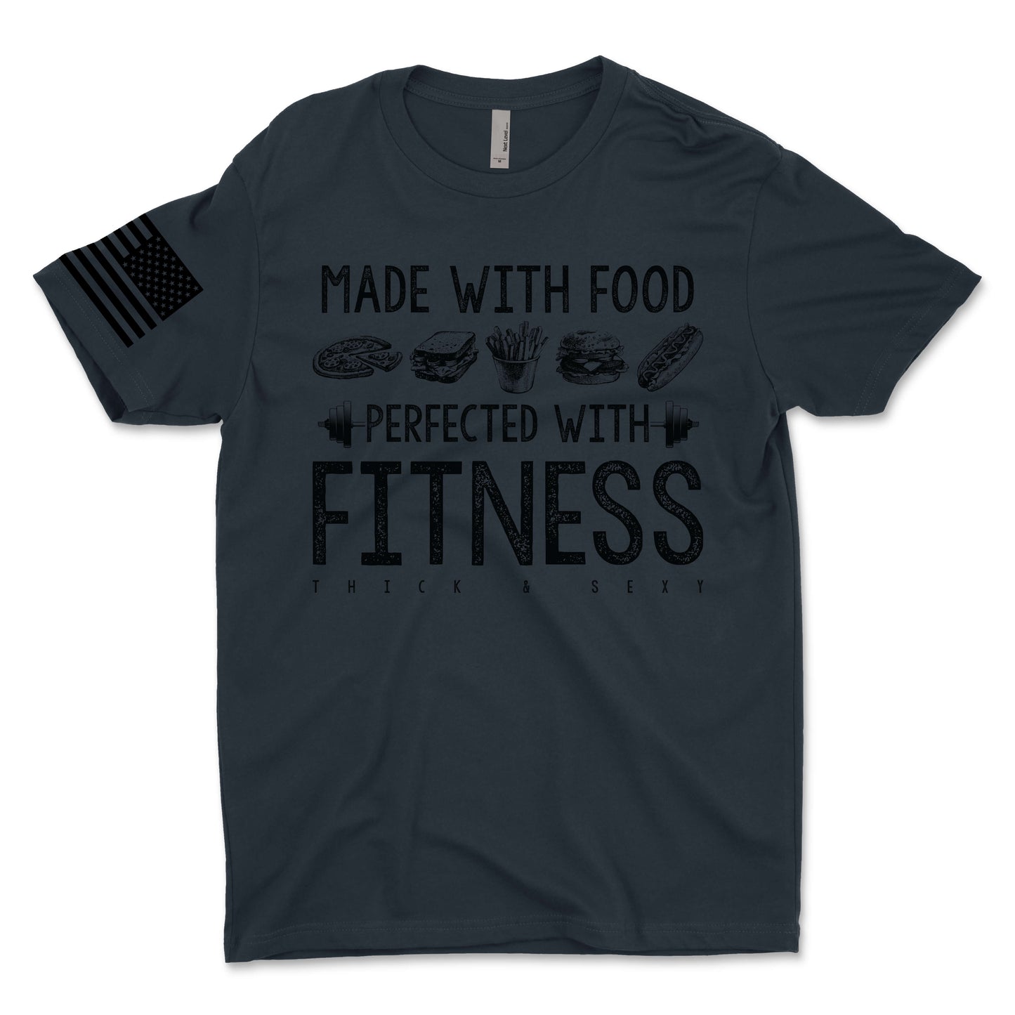 Made With Food Perfected With Fitness Men's T-Shirt