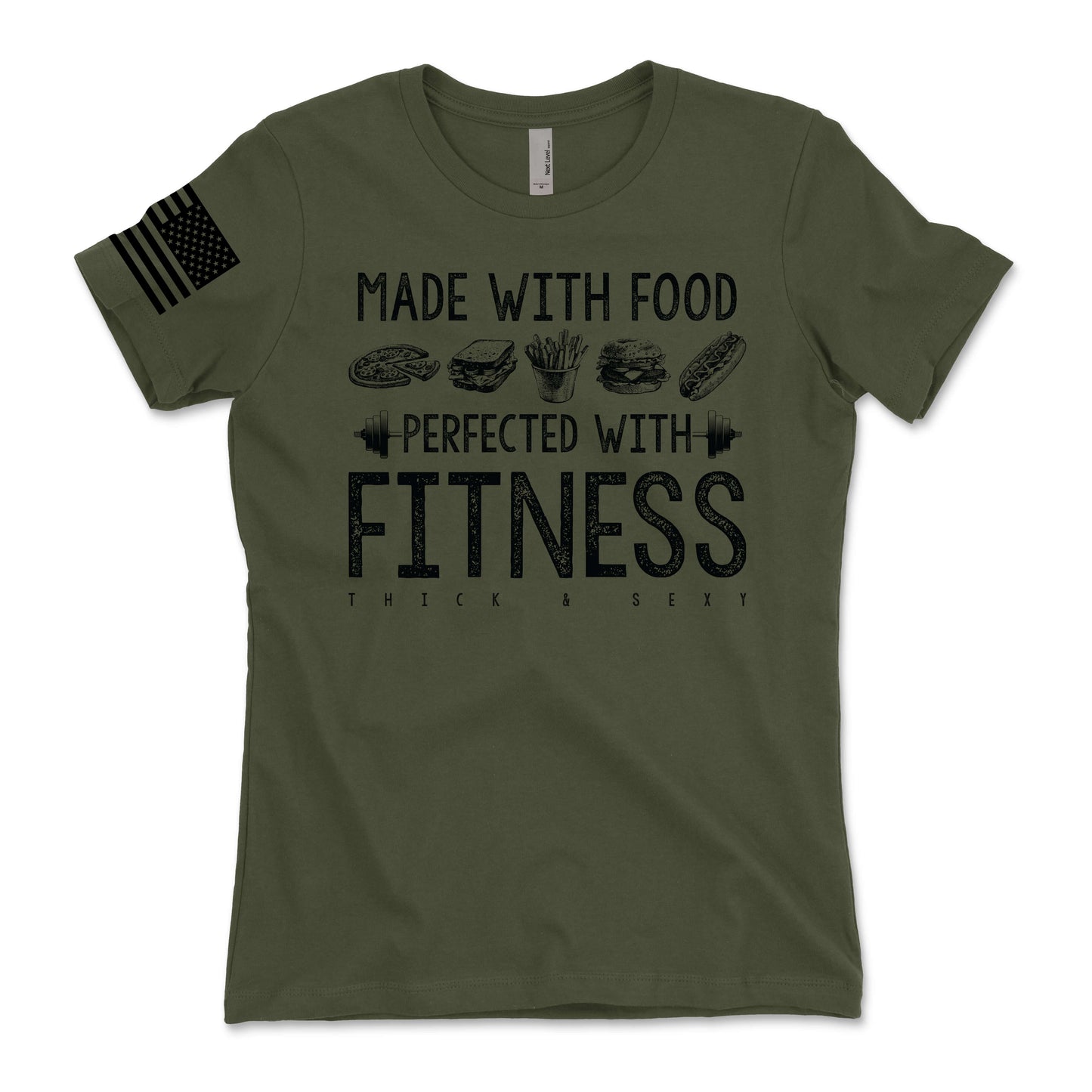 Made With Food Perfected With Fitness Women's T-Shirt