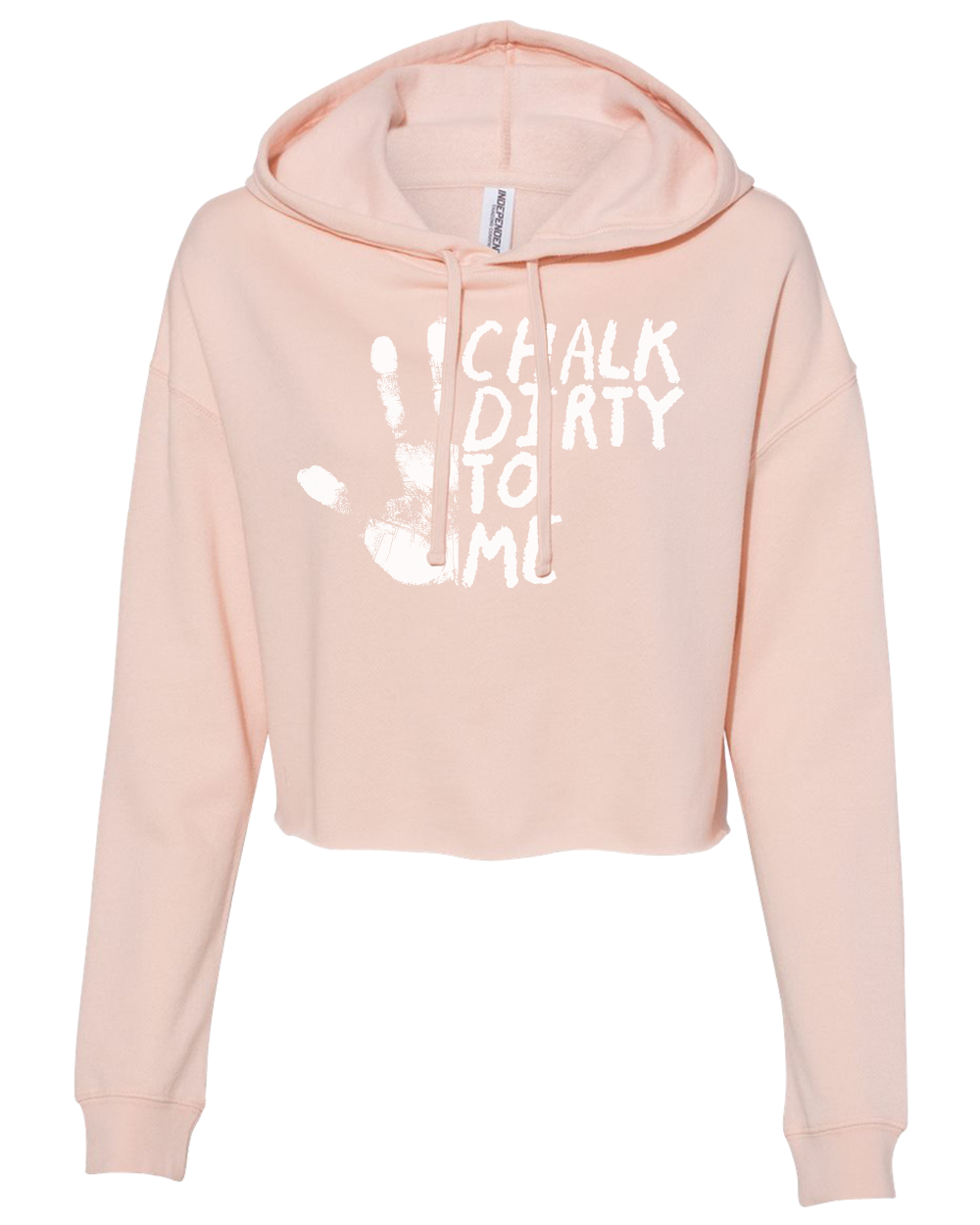 Chalk Dirty To Me Cropped Hoodie