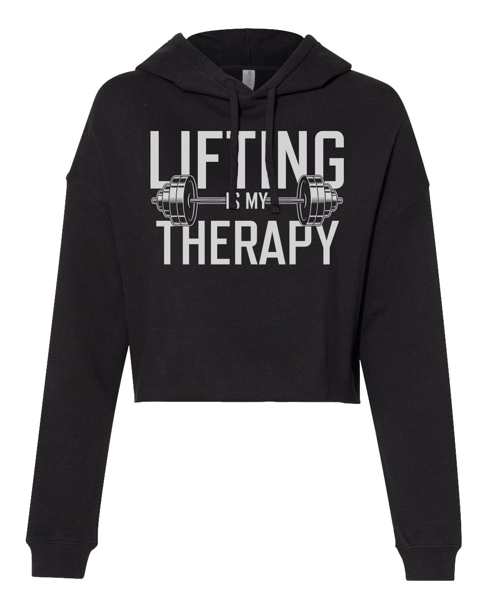 Lifting Is My Therapy Cropped Hoodie
