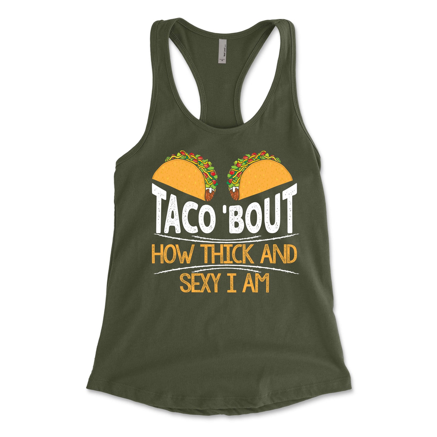 Taco Bout Thick and Sexy Women's Racerback