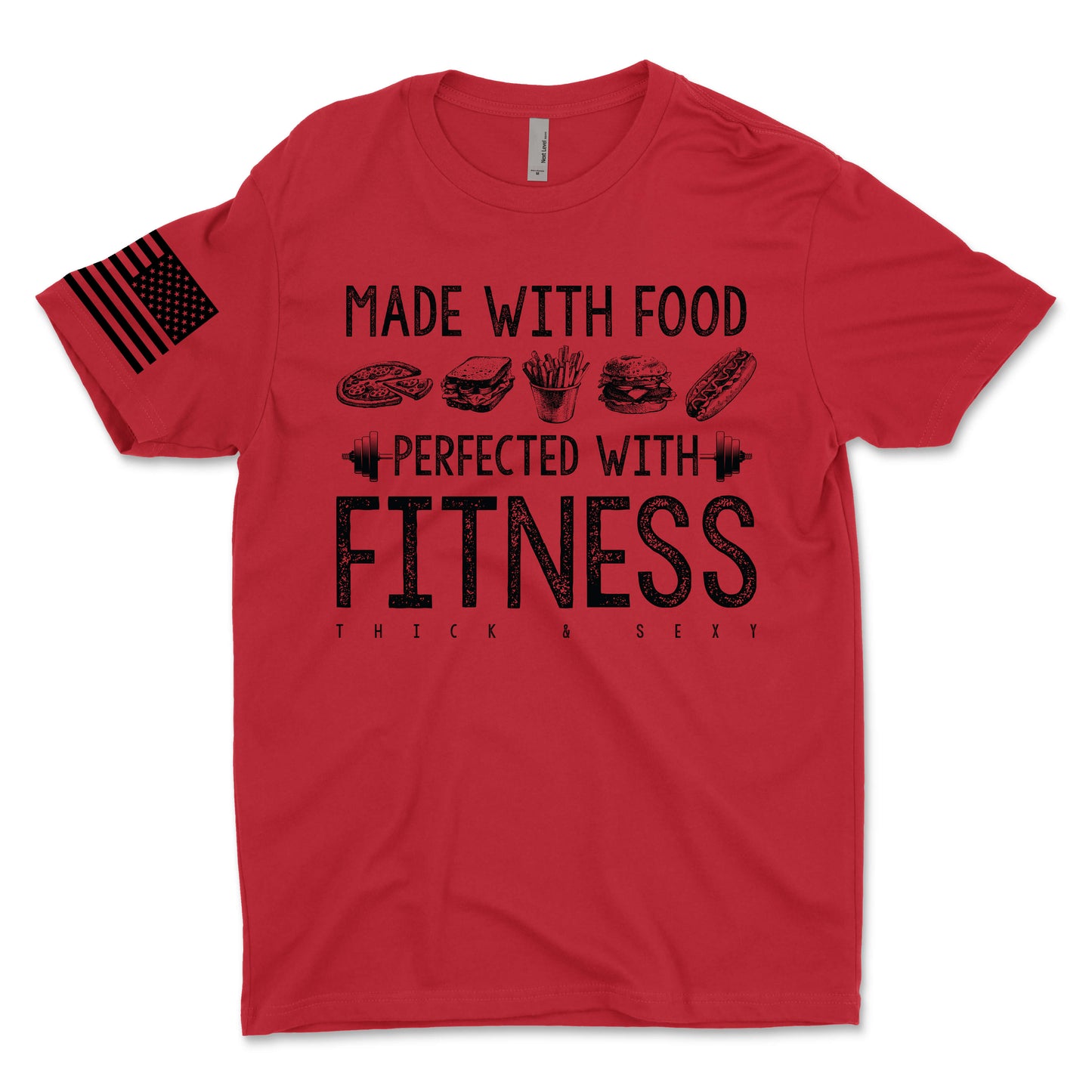 Made With Food Perfected With Fitness Men's T-Shirt
