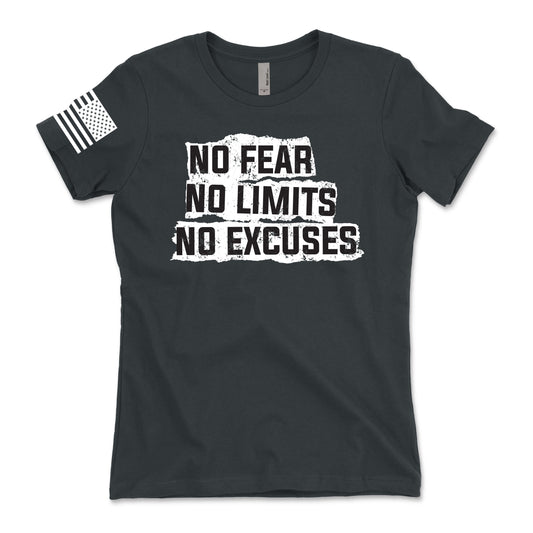 No Fear No Limits No Excuses Women's T-Shirt